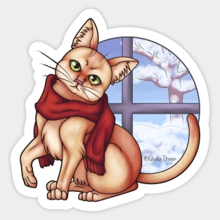 Winter Cat Sticker